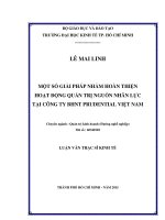 Một Số Giải Pháp Nhằm Hoàn Thiện Hoạt Động Quản Trị Nguồn Nhân Lực