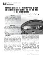 Đánh giá công tác bảo vệ môi trường tại một số địa điểm của tổ chức sự kiện thể dục thể thao có sẵn cơ sở vật chất