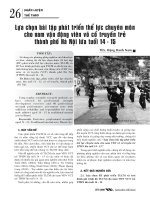 Lựa chọn bài tập phát triển thể lực chuyên môn cho nam vận động viên võ cổ truyền trẻ thành phố Hà Nội lứa tuổi 14-15