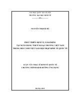 Luận văn Thạc sĩ Quản lý kinh tế: Phát triển dịch vụ E-banking tại Vietcombank trong bối cảnh Việt Nam hội nhập kinh tế quốc tế