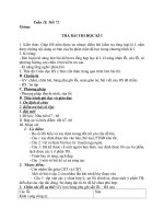 Tuần 18 Tiết 72 Giảng: TRẢ BÀI THI HỌC KÌ I