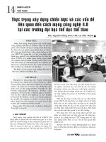 Thực trạng xây dựng chiến lược và các vấn đề liên quan đến cách mạng công nghiệp 4.0 tại các trường đại học thể dục thể thao