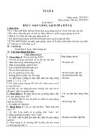 Giáo án tuần 4 lớp 1