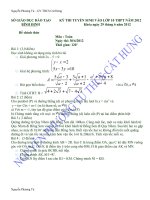 De thi tuyen sinh vao 10 mon toan tinh Binh Dinh nam2012 co dap an