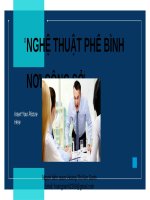 Bài giảng Nghệ thuật phê bình nơi công sở