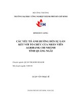 Các yếu tố ảnh hưởng đến sự gắn kết với tổ chức của nhân viên agribank chi  nhánh tỉnh quảng ngãi    