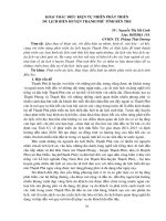 Khai thác điều kiện tự nhiên phát triển du lịch biển huyện Thạnh Phú tỉnh Bến Tre