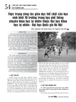 Thực trạng công tác giáo dục thể chất của học sinh khối 10 trường trung học phổ thông chuyên khoa học tự nhiên thuộc Đại học Khoa học tự nhiên - Đại học Quốc gia Hà Nội