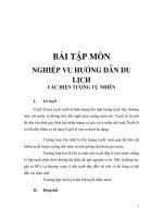 Nghiệp vụ hướng dẫn du lịch các hiện tượng tự nhiên