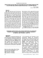 Đánh giá mức độ hài lòng của người bệnh nội soi đại tràng không gây mê có can thiệp điều dưỡng tại Bệnh viện Đại học Y Thái Bình năm 2019