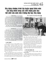 ##Xây dựng chương trình tập luyện ngoại khóa môn cầu lông nhằm nâng cao chất lượng giáo dục thể chất cho sinh viên trường Đại học Xây dựng