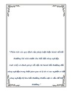 Tiểu luận Phân tích các quy định của pháp luật hiện hành về bồi thường khi nhà nước thu hồi đất nông nghiệp