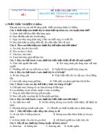 Đề kiểm tra học kì 1 môn Giáo dục công dân lớp 6 năm học 2020-2021 – Trường THPT Trần Hưng Đạo (Đề số 1)