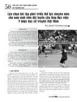 Lựa chọn bài tập phát triển thể lực chuyên môn cho nam sinh viên đội tuyển cầu lông Học viện Y dược học cổ truyền Việt Nam