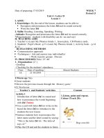 Giáo án Tiếng Anh 1 tuần 7