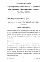 Nghiệp vụ hướng dẫn du lịch xây dựng chương trình thăm quan và viết thuyết trình cho chương trình tại điểm du lịch làng lụa vạn phúc   hà nội