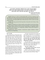 Xây dựng chương trình tập luyện ngoại khóa môn Cầu lông nhằm nâng cao chất lượng giáo dục thể chất cho sinh viên trường Đại học Xây dựng