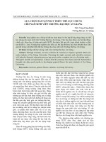 Lựa chọn bài tập phát triển thể lực chung cho nam sinh viên trường Đại học An Giang