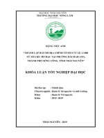 Thành lập bản đồ địa chính tờ số 8 tỷ lệ 1 1000 từ số liệu đo đạc tại phường bách quang thành phố sông công tỉnh thái nguyên 