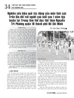 Nghiên cứu hiệu quả tác động của môn thái cực Trần Gia đối với người cao tuổi sau 1 năm tập luyện tại Trung tâm thể dục thể thao Nguyễn Tri Phương quận 10 thành phố Hồ Chí Minh