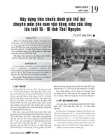 Xây dựng tiêu chuẩn đánh giá thể lực chuyên môn cho nam vận động viên Cầu lông lứa tuổi 15-16 tỉnh Thái Nguyên