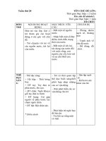 Giáo án chủ nhiệm tuần 28 Vòng tuần hoàn của nước