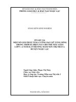 Một số giải pháp tăng cường dạy kỹ năng sống trong thời kỳ hiện nay cho trẻ mẫu giáo lớp 5   6 tuổi d ở trường mầm non thị trấn 2, huyện ngọc lặc 