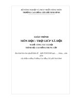 Giáo trình Trợ giúp xã hội (Nghề: Công tác xã hội) - CĐ Cơ Giới Ninh Bình