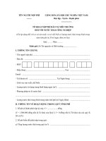 Mẫu tờ khai nộp phí bảo vệ môi trường đối với nước thải công nghiệp