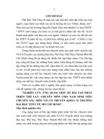 Tóm tắt Luận văn Thạc sĩ Giáo dục học: Nghiên cứu ứng dụng một số bài tập phát triển thể lực chuyên môn cho nam sinh viên chuyên sâu môn võ cổ truyền khoá 35 trường Đại học TDTT