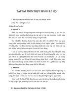 Bài tập môn Thực hành lễ hội:  Xây dựng một kịch bản lễ hội chi tiết của dân tộc mình?  Lễ hội đền Thượng Lào Cai