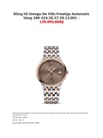 Đồng hồ omega de ville prestige automatic vàng 18k 424 20 37 20 13 001   139,995,000₫