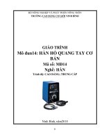 Giáo trình Hàn hồ quang tay cơ bản (Nghề: Hàn) - CĐ Cơ Giới Ninh Bình