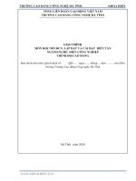 Giáo trình Lắp đặt và cài đặt biến tấn (Ngành: Điện công nghiệp) - CĐ Công Nghệ Hà Tĩnh