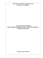 SKKN một số biện pháp rèn kĩ năng viết đúng chính tả cho học sinh lớp ba 