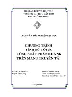 Luận văn tốt nghiệp: Chương trình tính bù tối ưu công suất phản kháng trên mạng truyền tải