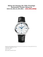 Đồng hồ omega de ville prestige automatic power reserve 424 53 40 21 04 001   264,995,000₫