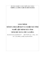 Giáo trình Lắp ráp và cài đặt máy tính (Nghề: Lập trình máy tính) - CĐ Cơ Giới Ninh Bình