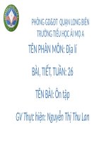 tuần 25- Địa lí- Ôn tập- Thu Lan