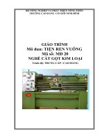 Giáo trình Tiện ren vuông (Nghề: Cắt gọt kim loại) - CĐ Cơ Giới Ninh Bình