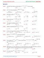 10 đề ôn THI TN THPT năm 2021 DÀNH CHO BAN KHXH 