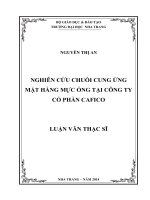Nghiên cứu chuỗi cung ứng mặt hàng mực ống tại công ty cổ phần cafico 