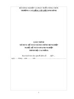 Giáo trình Kế toán hành chính sự nghiệp (Nghề: Kế toán doanh nghiệp) - CĐ Cơ Giới Ninh Bình
