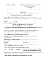 Mẫu Thông báo về việc đăng ký hoạt động chi nhánh, văn phòng đại diện/địa điểm kinh doanh