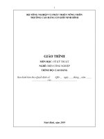 Giáo trình Vẽ kỹ thuật (Nghề: Điện công nghiệp) - CĐ Cơ Giới Ninh Bình