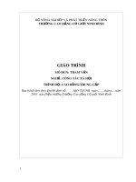 Giáo trình Tham vấn (Nghề: Công tác xã hội) - CĐ Cơ Giới Ninh Bình