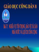 Bai 17 Nghia vu ton trong bao ve tai san NN