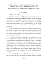 Nghiên cứu xây dựng quy trình đánh giá chất lượng chỉ tiêu GDP của Việt Nam theo khung đánh giá chất lượng số liệu (DQAF) của Quỹ tiền tệ quốc tế (IMF)