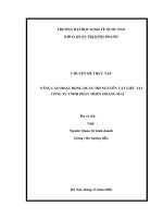 KHÓA LUẬN tốt NGHIỆP   NÂNG CAO HOẠT ĐỘNG QUẢN TRỊ NGUYÊN vật LIỆU tại CÔNG TY TNHH PHÁT TRIỂN HOÀNG MAI