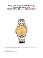 Đồng hồ omega de ville prestige automatic vàng 18k 424 20 37 20 08 001   139,995,000₫